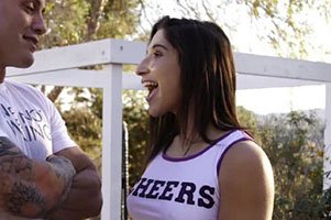 Abella Danger – Brunette Cheerleader Abella Danger Getting Drilled