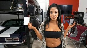 KOSANE DASH – KOSANE DASH STRUTS HER PUSSY AROUND THE CAR SHOP